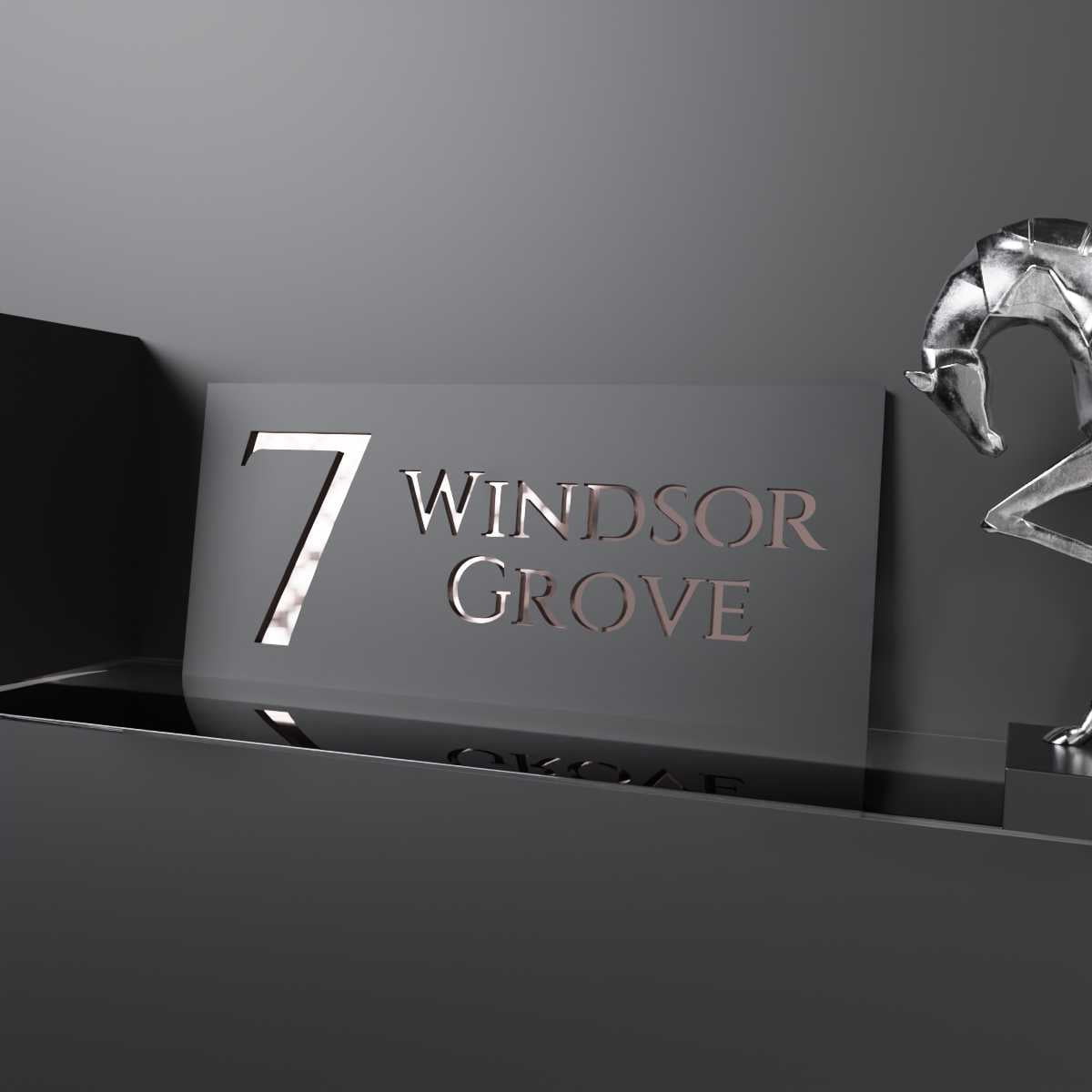 Elegant Landscape House Sign - Aura