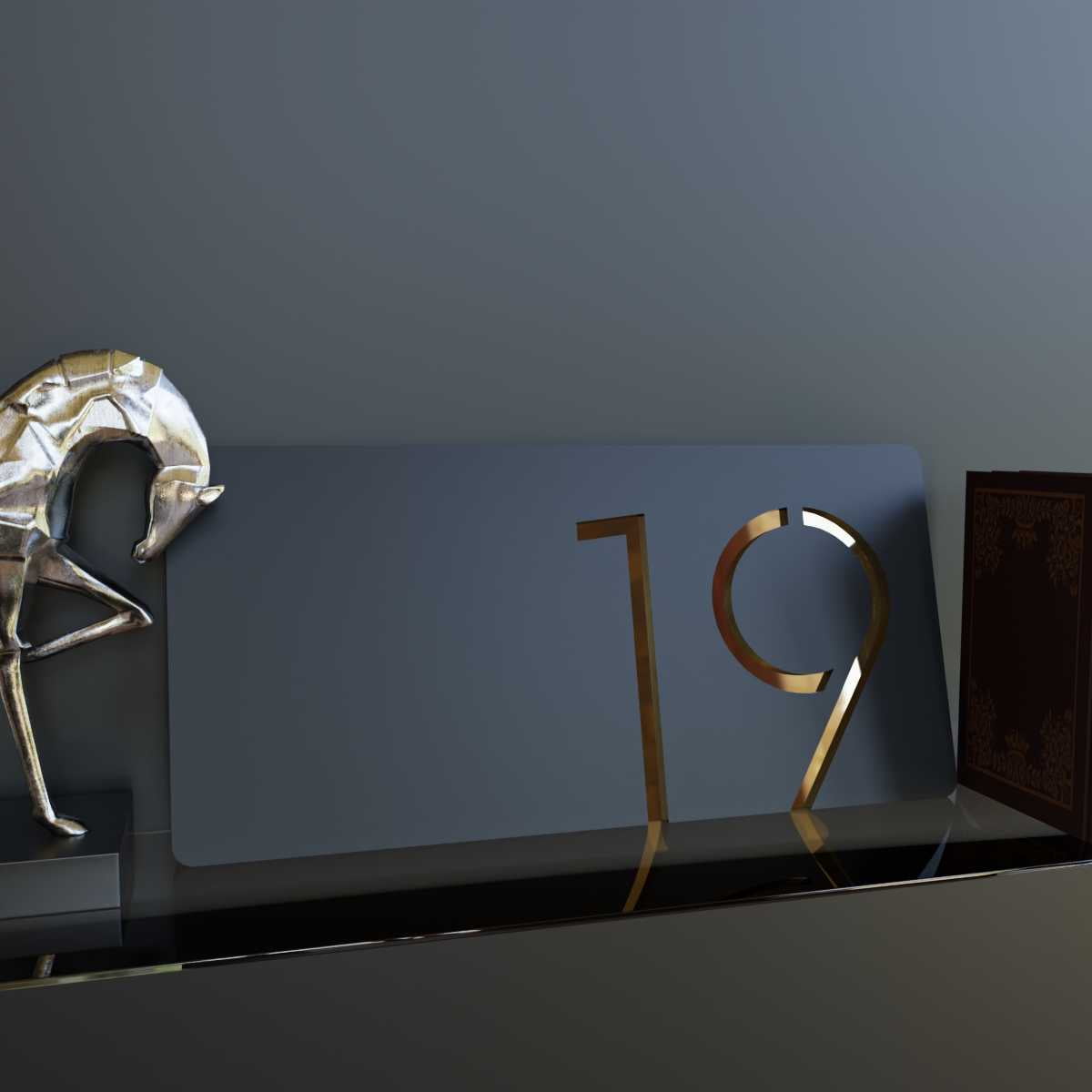 Landscape House Number Sign - Hera