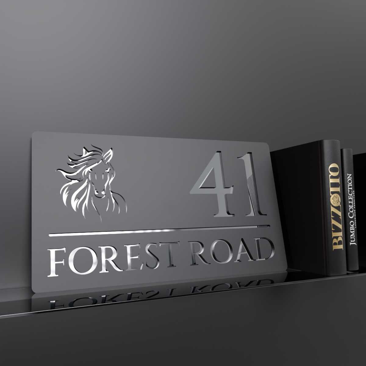 Modern House Sign with a Horse Motif - Epona