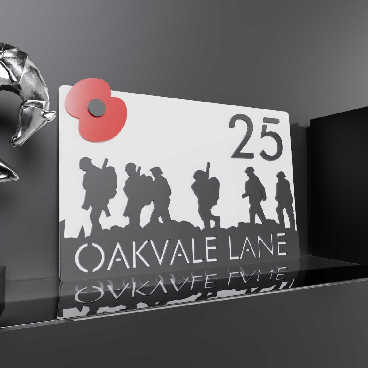 Remembrance Soldiers House Sign - Military