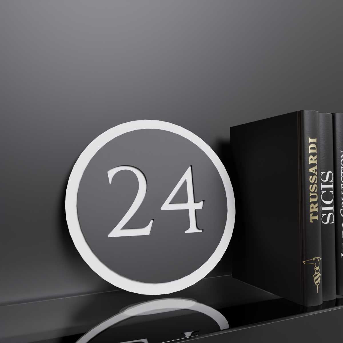 Round House Number Sign - Hermes