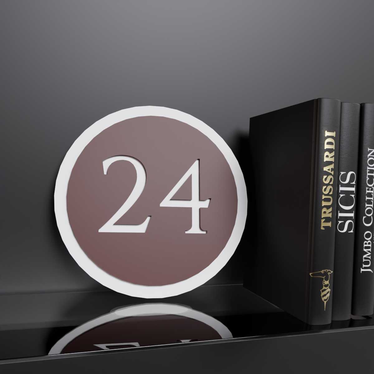 Round House Number Sign - Hermes