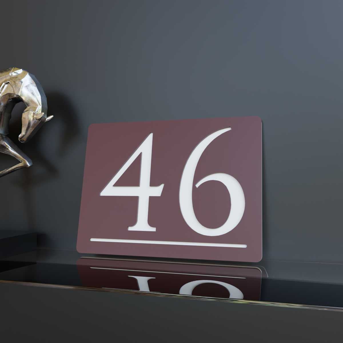 Modern Acrylic House Number Sign - Juno