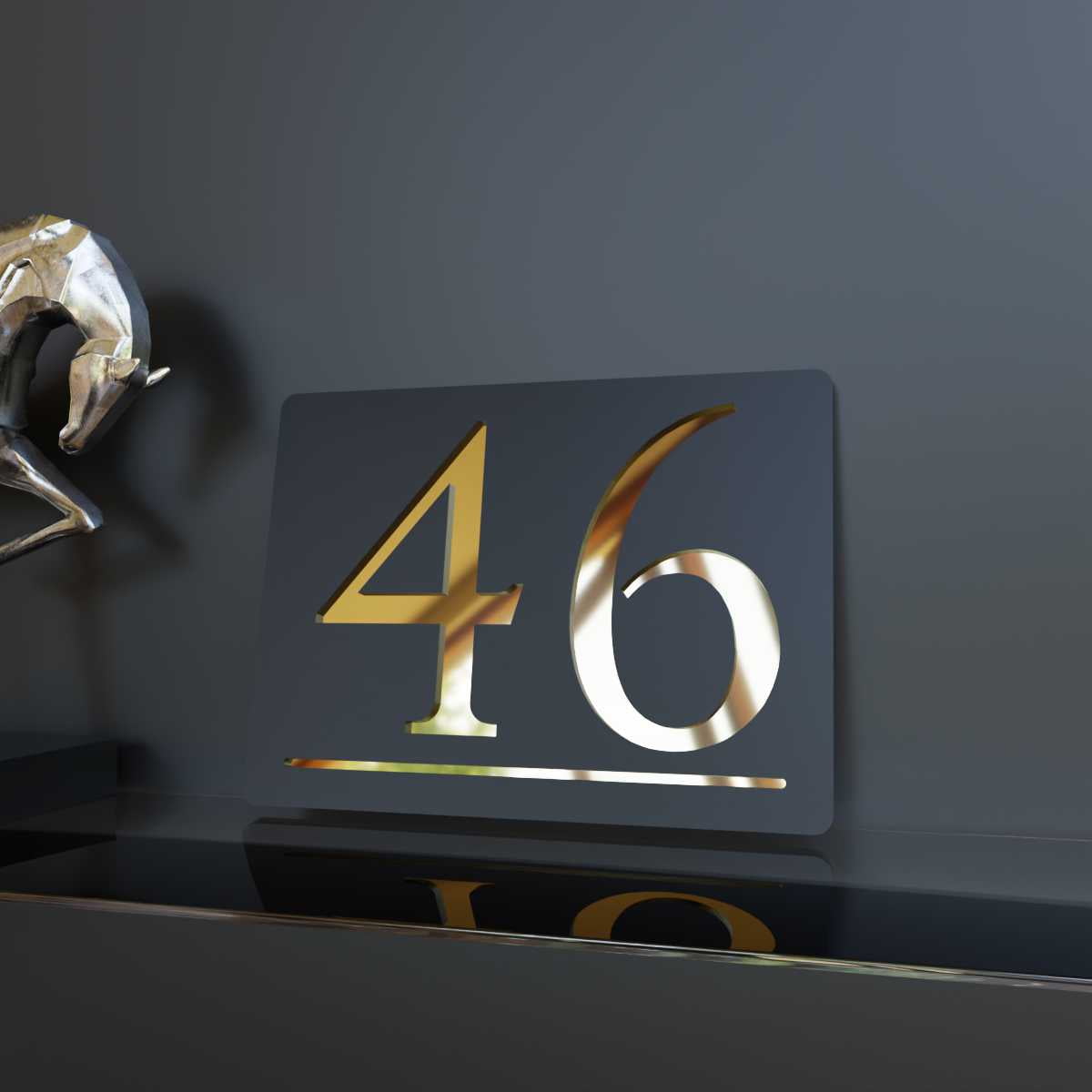 Modern Acrylic House Number Sign - Juno